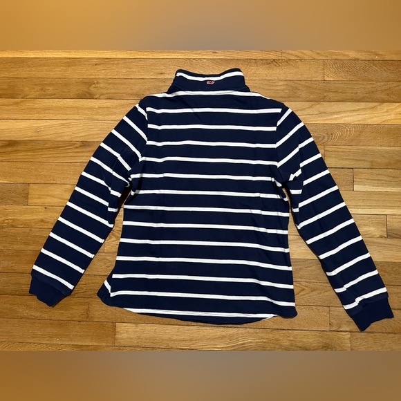 Vineyard Vines for Target Blue White Stripe 1/4 Zip Pullover Women's Size XS - Picture 2 of 4